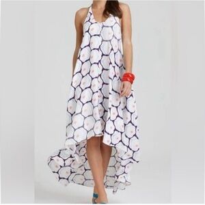 Diane Von Furstenberg Floral Carsandra Beach High Low Dress